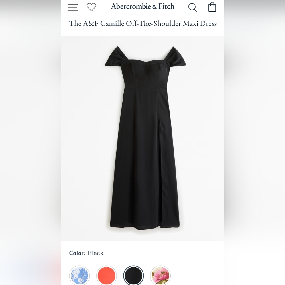 Abercrombie Camille Maxi dress, black